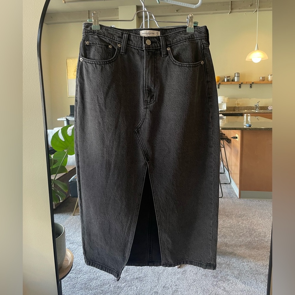 Abercrombie Black Denim Skirt